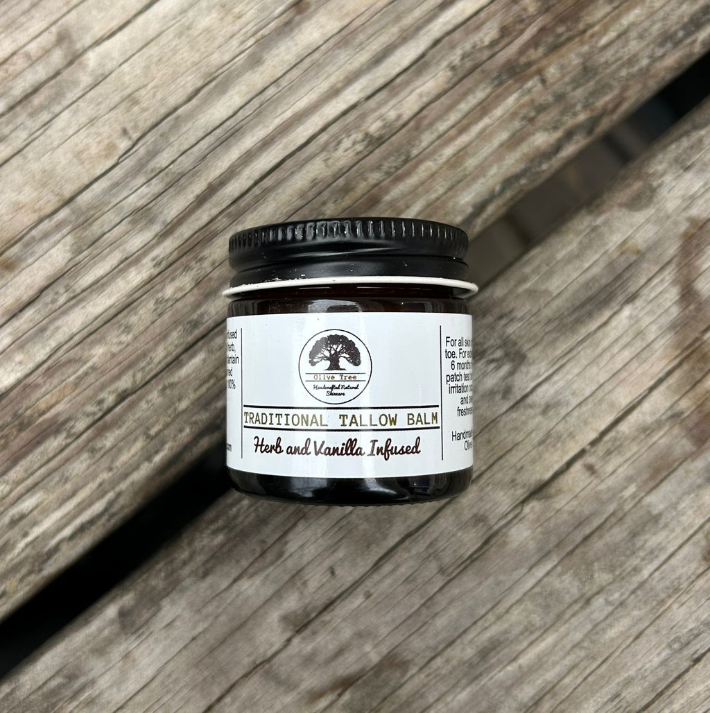 Herb and Vanilla Infused Tallow Balm – 1oz