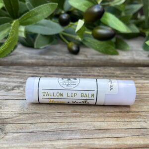 Honey and vanilla Tallow lip balm from Olive Tree Natural Skincare